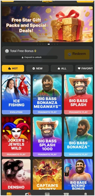 Dope Wins mobile home page, game lobby with "HOT", "NEW", "ALL", "FAVORITE" filters and slot game tiles, 28.10.2026
