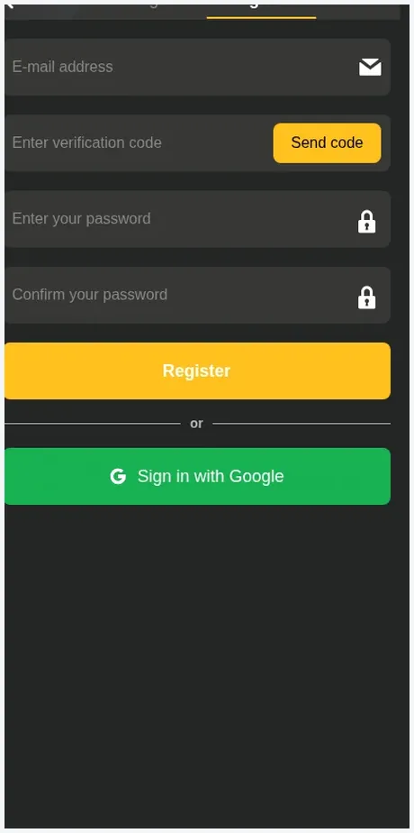 Dope Wins Registration form, "Register" button with email and password fields, 28.10.2026